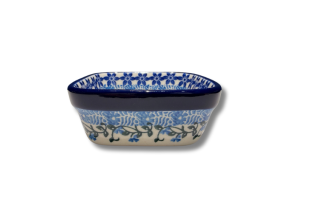 428 Bunzlau vierkant schaaltje 9,5 x 9,5 cm 1821X 428 Kleine vierkante schaaltjes 9,5 x 9,5 cm